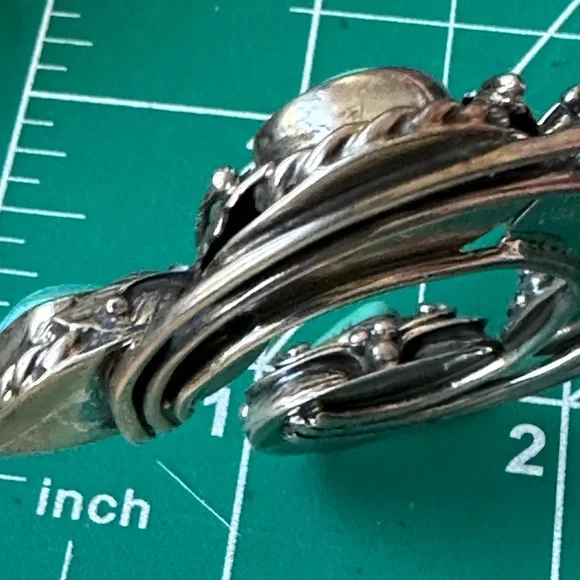 Sleeping beauty Southwestern naja sterling silver pendant - Picture 10 of 10